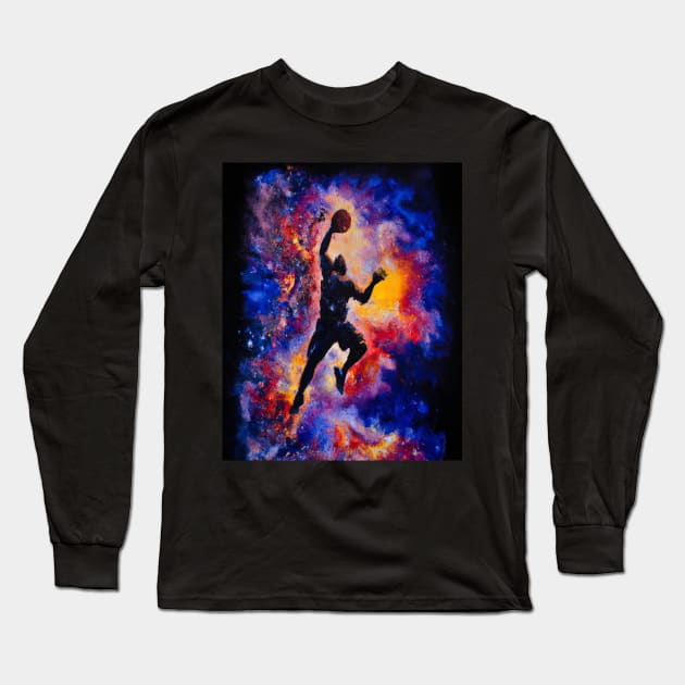 Get Your Jump Shot On Long Sleeve T-Shirt by My Paperless Canvas